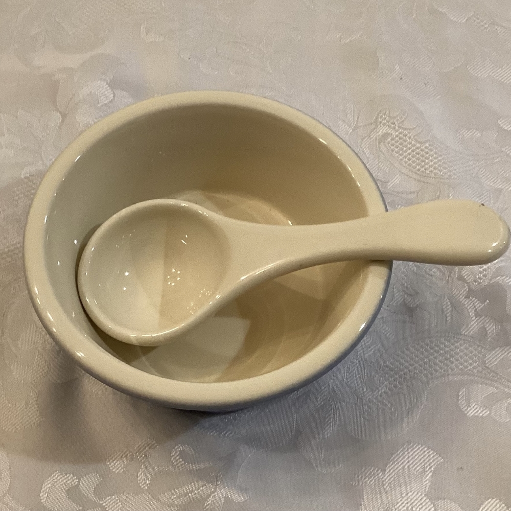 Phaltzgraff Stoneware Crock  Bowl with Spoon Summer Breeze